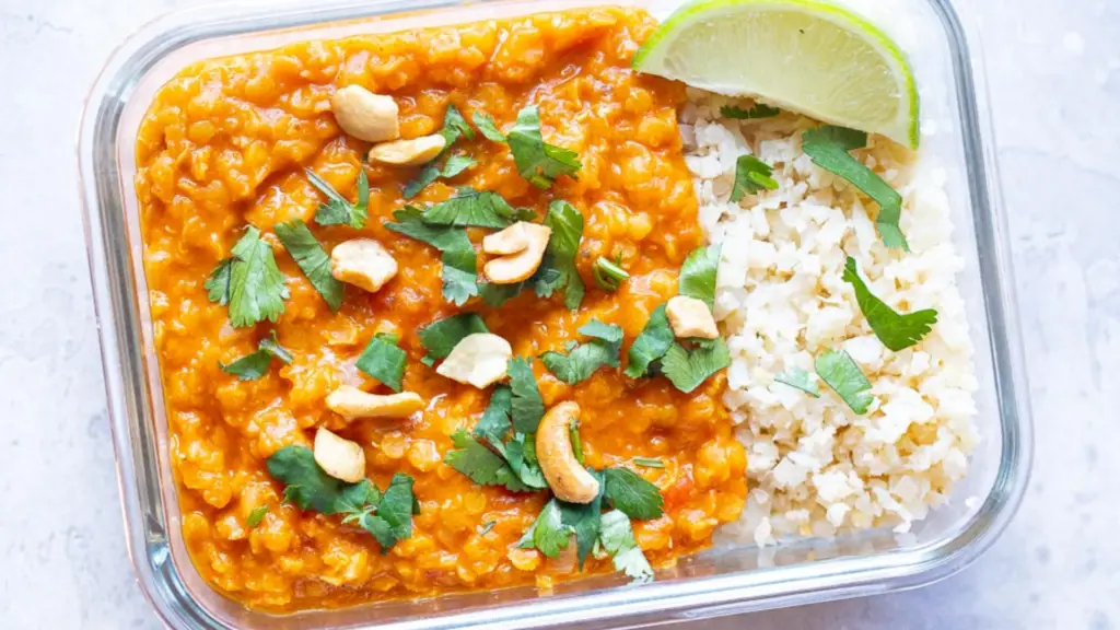 Quick Lentil Curry Healthy Meal Prep Ideas