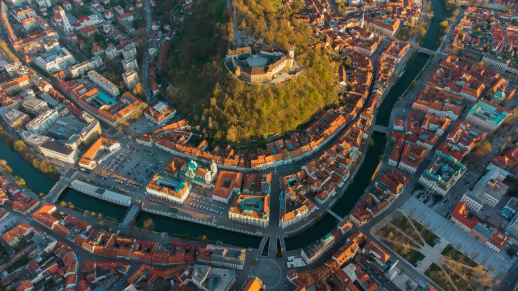 aerial-view-of-a-town-in-slovenia