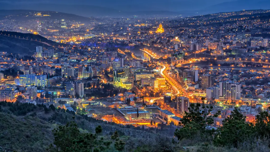 bird-s-eye-photography-of-city-Tbilisi cheapest places to visit in europe