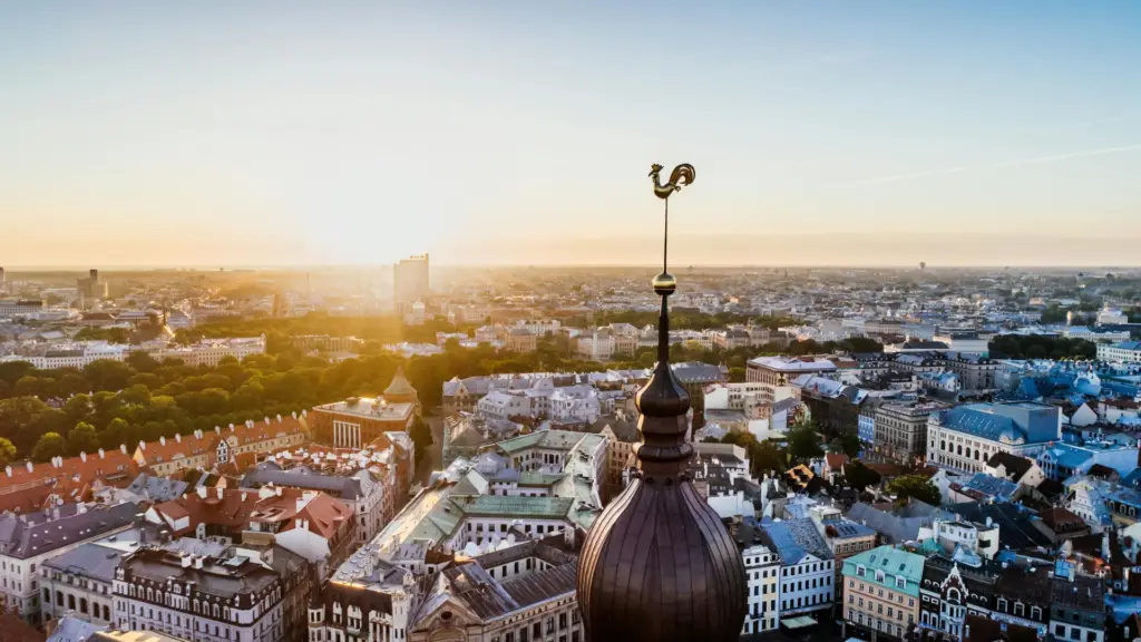 high-angle-photography-of-riga-city cheapest places to visit in europe