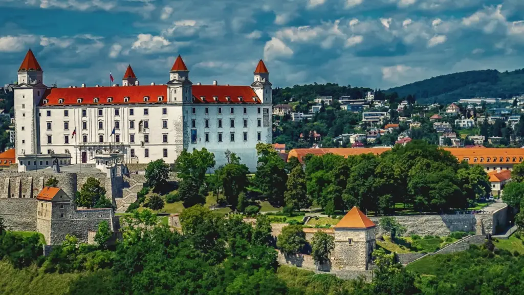 white-and-red-castle cheapest places to visit in europe